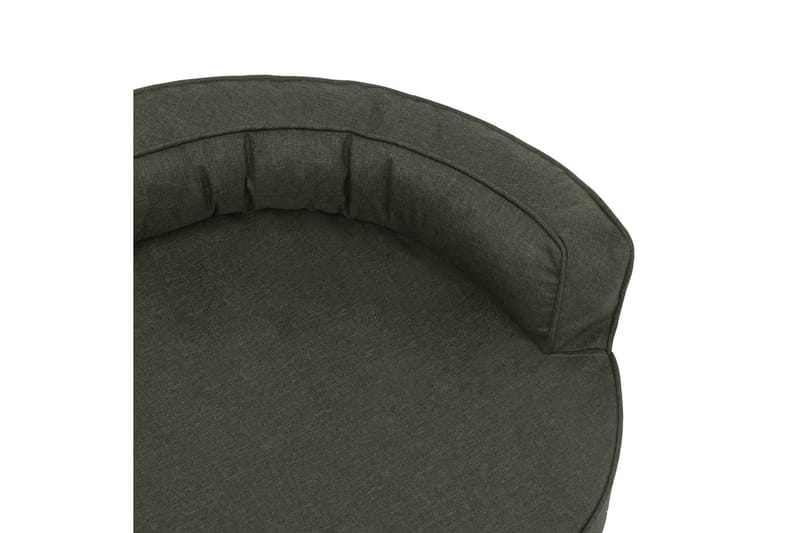 Ergonomisk hundeseng med linutseende 75x53 cm mørkegrå - Grå - Sport & fritid - Til dyrene - For hund - Hundemøbler - Hundekurv & hundeseng