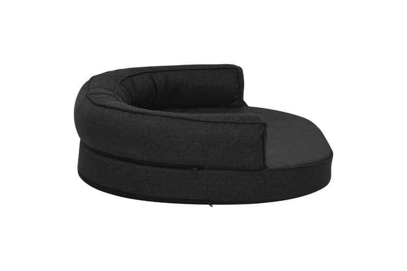 Ergonomisk hundeseng med linutseende 75x53 cm svart - Svart - Sport & fritid - Til dyrene - For hund - Hundemøbler - Hundekurv & hundeseng