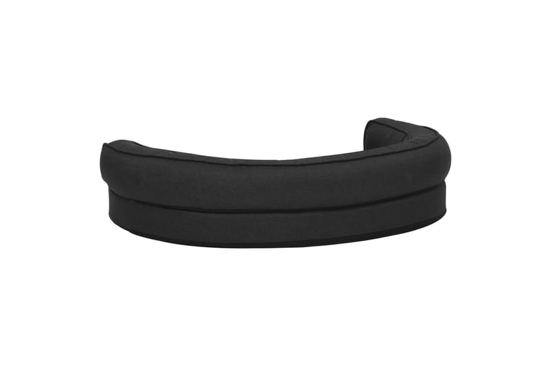 Ergonomisk hundeseng med linutseende 75x53 cm svart - Svart - Sport & fritid - Til dyrene - For hund - Hundemøbler - Hundekurv & hundeseng