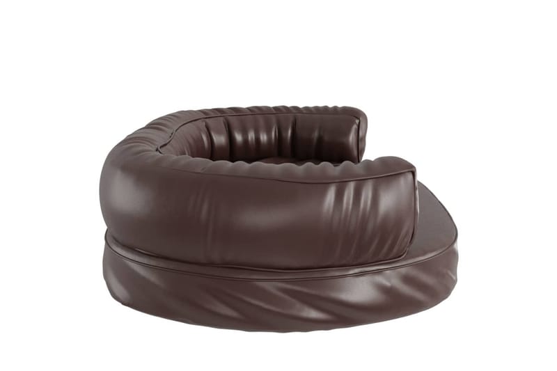Ergonomisk hundeseng skum brun 88x65 cm kunstskinn - Brun - Sport & fritid - Til dyrene - For hund - Hundemøbler