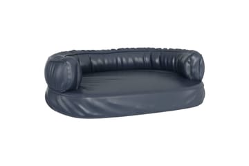 Ergonomisk hundeseng skum mørkeblå 60x42 cm kunstig skinn - Blå - Sport & fritid - Til dyrene - For hund - Hundemøbler