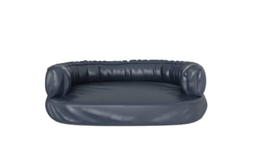 Ergonomisk hundeseng skum mørkeblå 60x42 cm kunstig skinn - Blå - Sport & fritid - Til dyrene - For hund - Hundemøbler