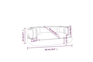 Ergonomisk hundeseng skum mørkeblå 60x42 cm kunstig skinn - Blå - Sport & fritid - Til dyrene - For hund - Hundemøbler