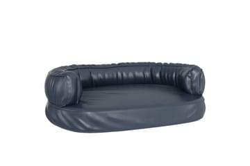 Ergonomisk hundeseng skum mørkeblå 75x53 cm kunstig skinn - Blå - Sport & fritid - Til dyrene - For hund - Hundemøbler