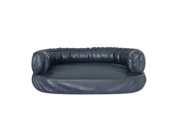 Ergonomisk hundeseng skum mørkeblå 75x53 cm kunstig skinn - Blå - Sport & fritid - Til dyrene - For hund - Hundemøbler