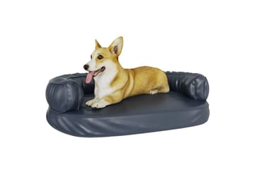 Ergonomisk hundeseng skum mørkeblå 88x65 cm kunstig skinn - Blå - Sport & fritid - Til dyrene - For hund - Hundemøbler