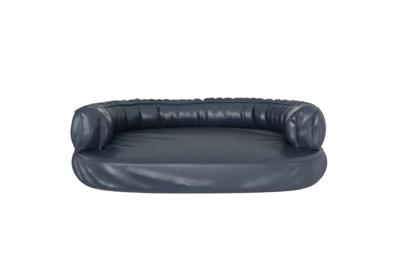 Ergonomisk hundeseng skum mørkeblå 88x65 cm kunstig skinn - Blå - Sport & fritid - Til dyrene - For hund - Hundemøbler