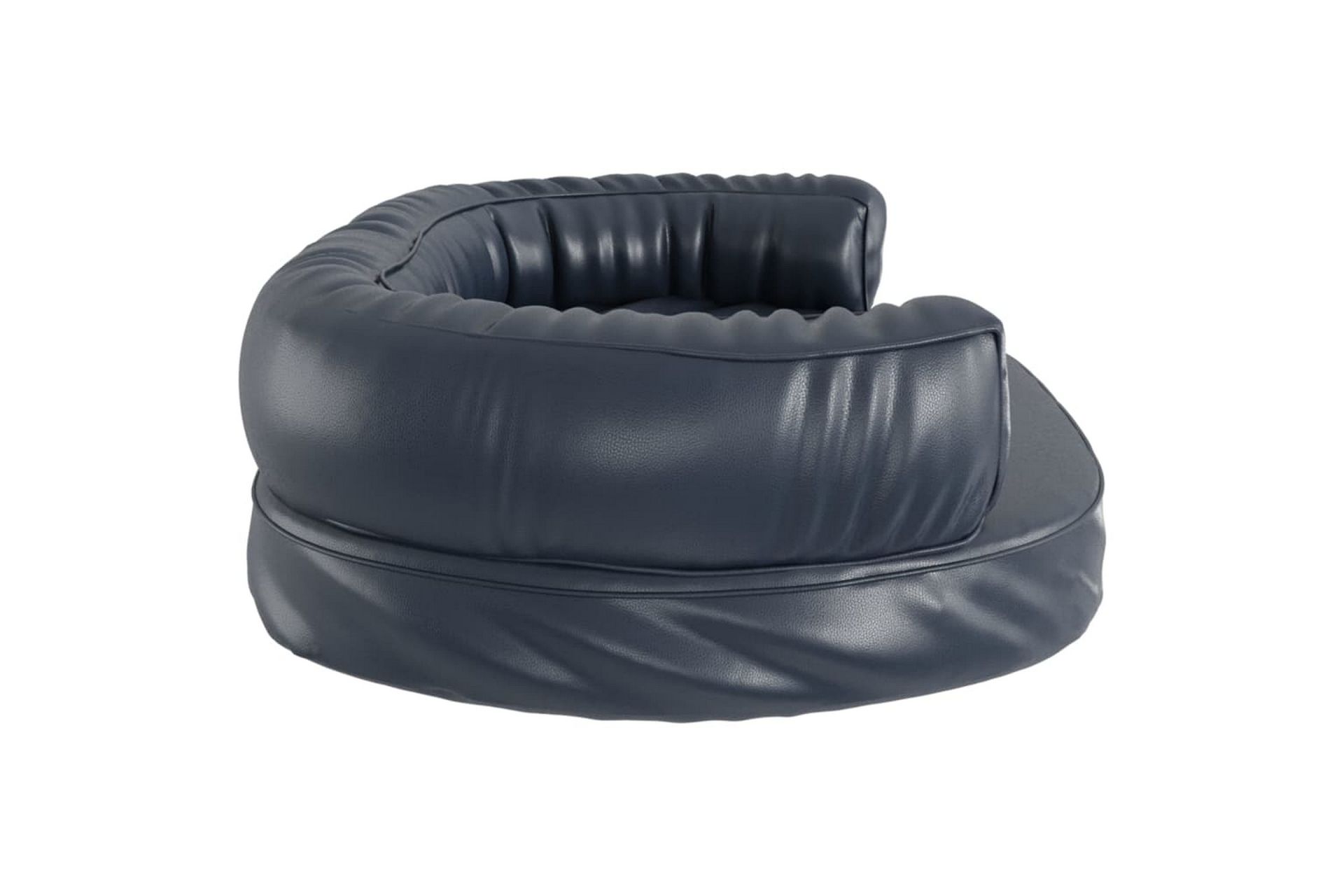 Ergonomisk hundeseng skum mørkeblå 88x65 cm kunstig skinn - Blå - Sport & fritid - Til dyrene - For hund - Hundemøbler