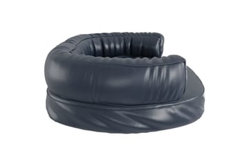 Ergonomisk hundeseng skum mørkeblå 88x65 cm kunstig skinn - Blå - Sport & fritid - Til dyrene - For hund - Hundemøbler