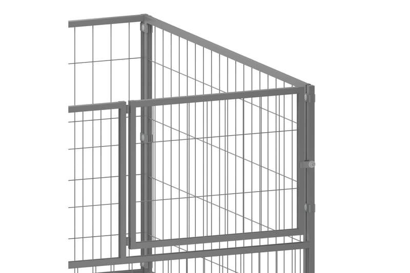 Hundebur sølv 100x100x70 cm stål - Silver - Sport & fritid - Til dyrene - For hund - Hundemøbler
