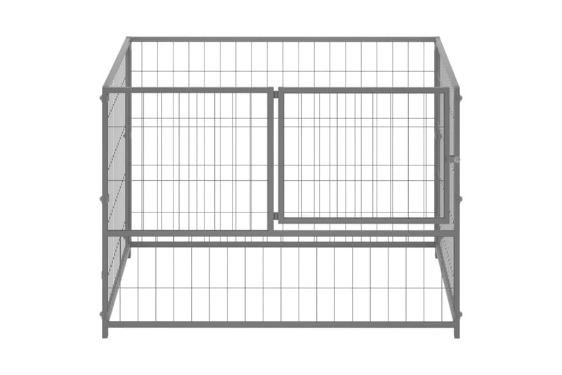 Hundebur sølv 100x100x70 cm stål - Silver - Sport & fritid - Til dyrene - For hund - Hundemøbler