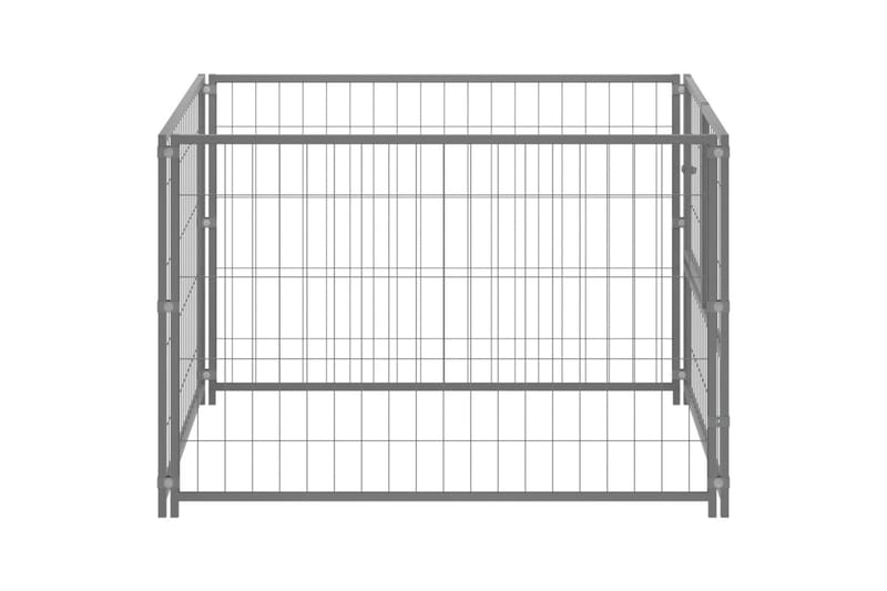 Hundebur sølv 100x100x70 cm stål - Silver - Sport & fritid - Til dyrene - For hund - Hundemøbler