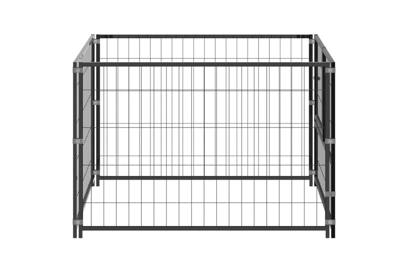 Hundebur svart 100x100x70 cm stål - Svart - Sport & fritid - Til dyrene - For hund - Hundemøbler