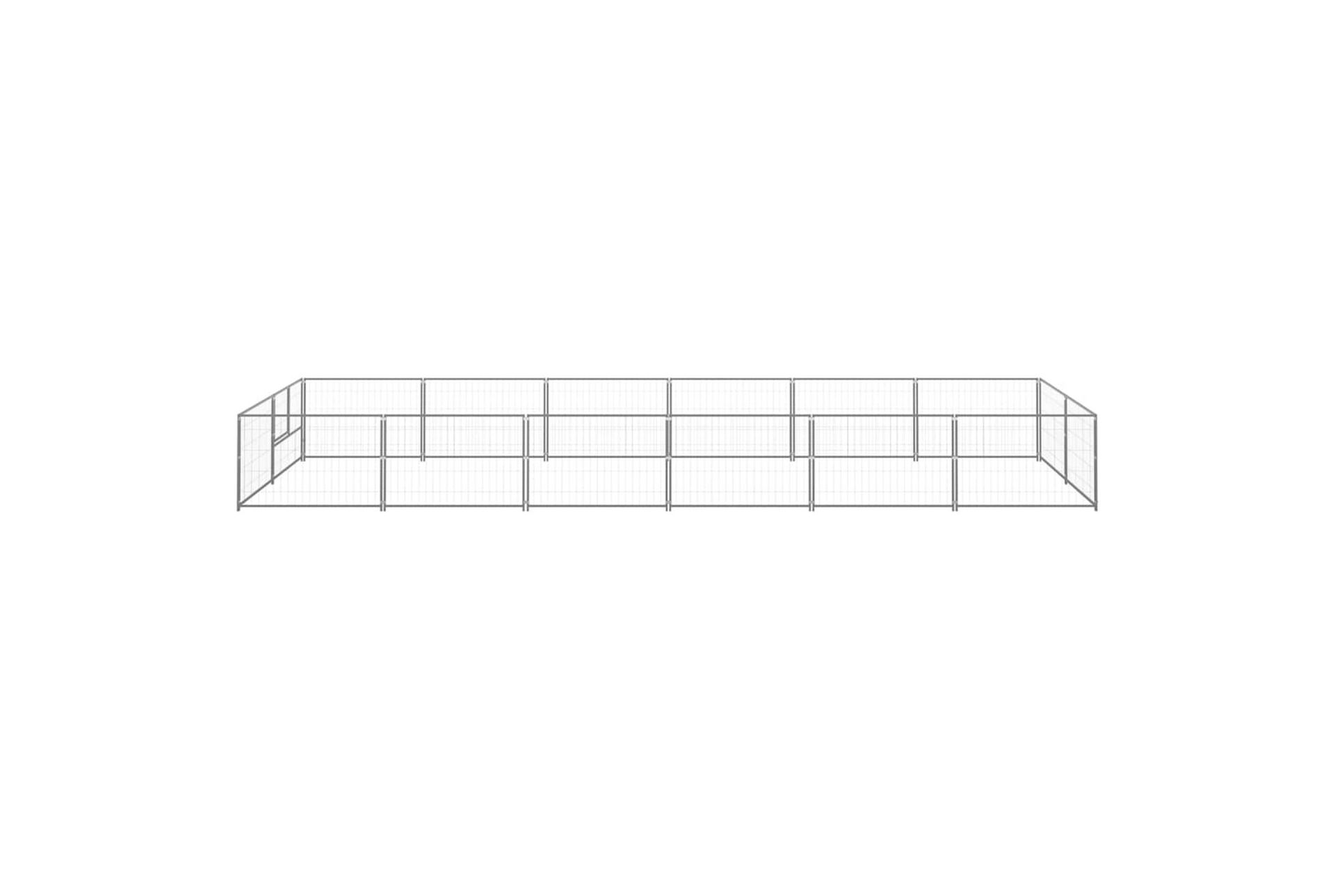 Hundegård sølv 12 m² stål - Silver - Sport & fritid - Til dyrene - For hund - Hundemøbler