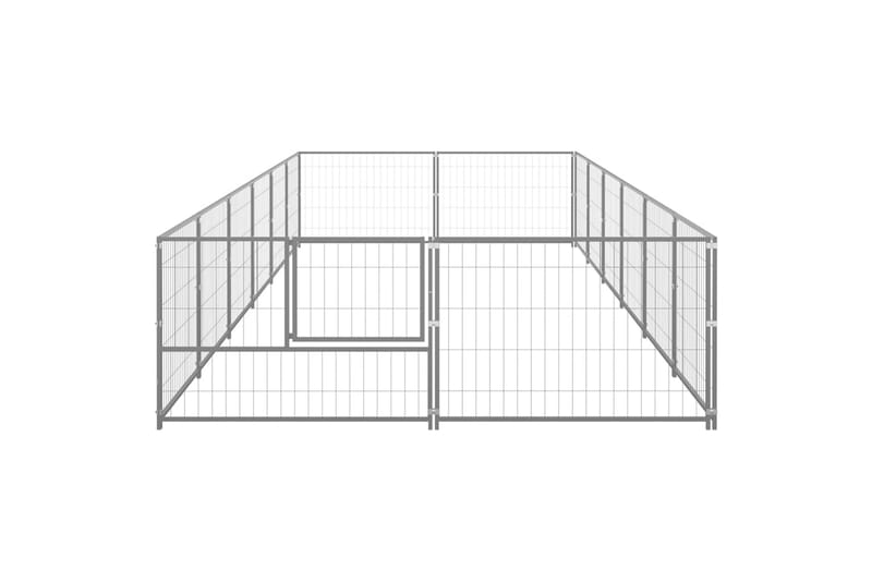 Hundegård sølv 12 m² stål - Silver - Sport & fritid - Til dyrene - For hund - Hundemøbler