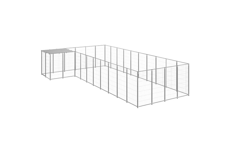 Hundegård sølv 13,31 m² stål - Silver - Sport & fritid - Til dyrene - For hund - Hundemøbler