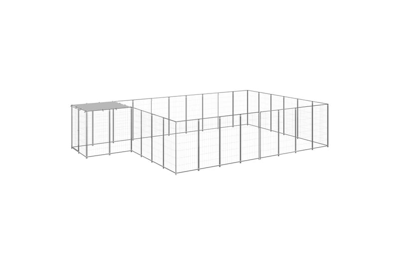Hundegård sølv 15,73 m² stål - Silver - Sport & fritid - Til dyrene - For hund - Hundemøbler