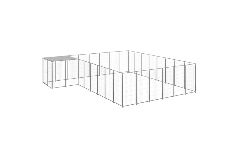 Hundegård sølv 15,73 m² stål - Silver - Sport & fritid - Til dyrene - For hund - Hundemøbler