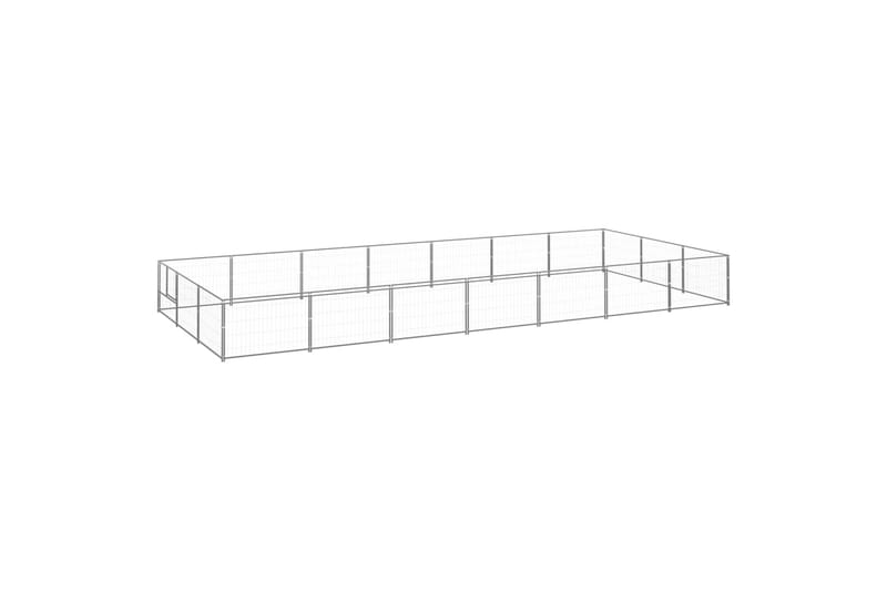 Hundegård sølv 21 m² stål - Silver - Sport & fritid - Til dyrene - For hund - Hundemøbler