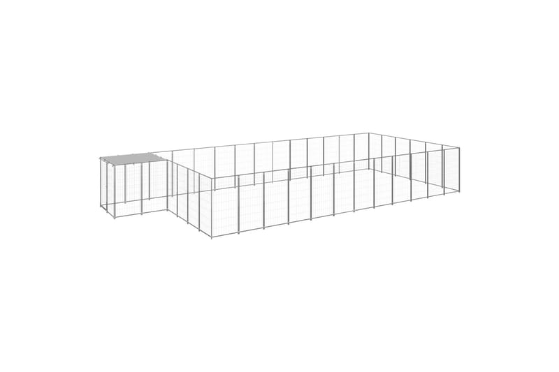 Hundegård sølv 22,99 m² stål - Silver - Sport & fritid - Til dyrene - For hund - Hundemøbler