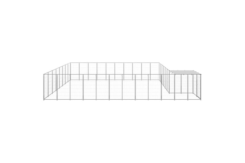 Hundegård sølv 25,41 m² stål - Silver - Sport & fritid - Til dyrene - For hund - Hundemøbler
