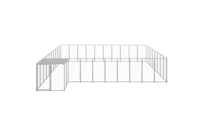 Hundegård sølv 25,41 m² stål - Silver - Sport & fritid - Til dyrene - For hund - Hundemøbler