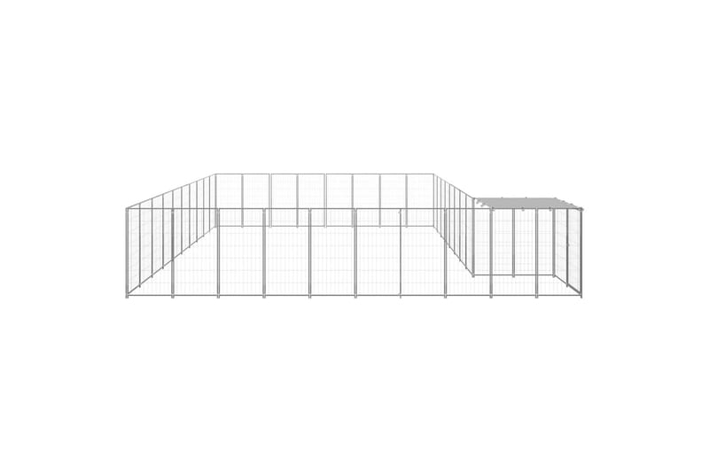 Hundegård sølv 25,41 m² stål - Silver - Sport & fritid - Til dyrene - For hund - Hundemøbler