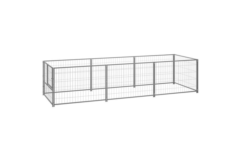 Hundegård sølv 3 m² stål - Silver - Sport & fritid - Til dyrene - For hund - Hundemøbler
