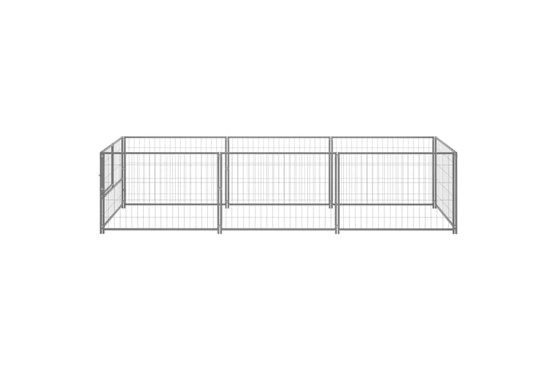 Hundegård sølv 3 m² stål - Silver - Sport & fritid - Til dyrene - For hund - Hundemøbler