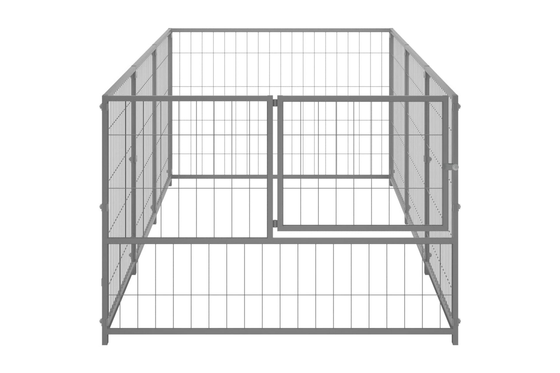 Hundegård sølv 3 m² stål - Silver - Sport & fritid - Til dyrene - For hund - Hundemøbler
