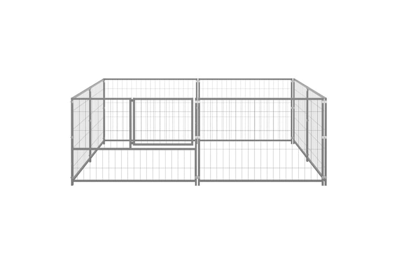 Hundegård sølv 4 m² stål - Silver - Sport & fritid - Til dyrene - For hund - Hundemøbler