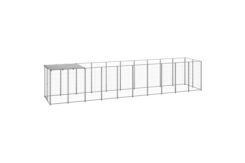 Hundegård sølv 6,05 m² stål - Silver - Sport & fritid - Til dyrene - For hund - Hundemøbler