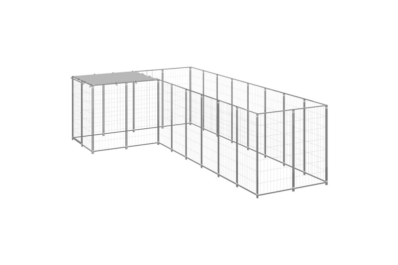Hundegård sølv 6,05 m² stål - Silver - Sport & fritid - Til dyrene - For hund - Hundemøbler