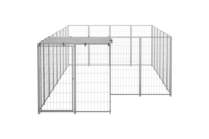 Hundegård sølv 8,47 m² stål - Silver - Sport & fritid - Til dyrene - For hund - Hundemøbler