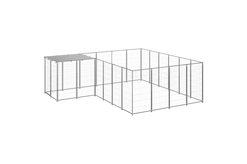 Hundegård sølv 8,47 m² stål - Silver - Sport & fritid - Til dyrene - For hund - Hundemøbler