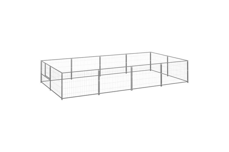 Hundegård sølv 8 m² stål - Silver - Sport & fritid - Til dyrene - For hund - Hundemøbler