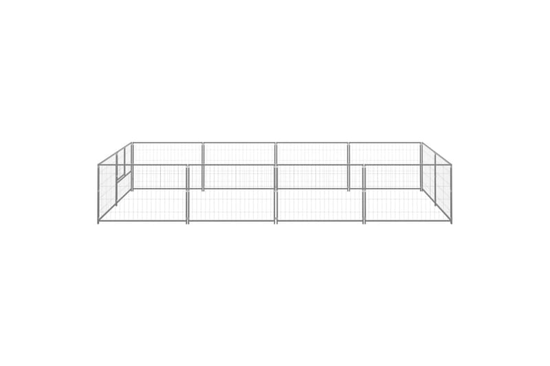 Hundegård sølv 8 m² stål - Silver - Sport & fritid - Til dyrene - For hund - Hundemøbler