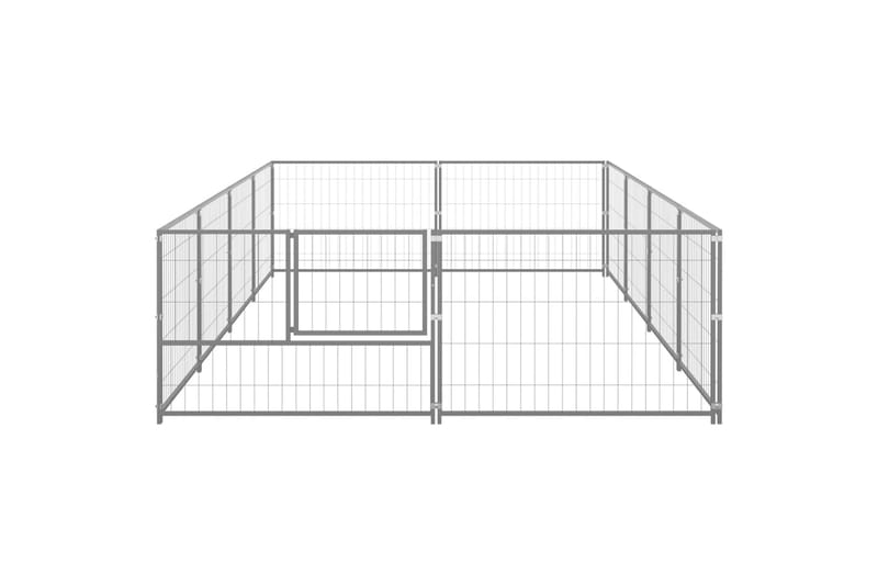 Hundegård sølv 8 m² stål - Silver - Sport & fritid - Til dyrene - For hund - Hundemøbler