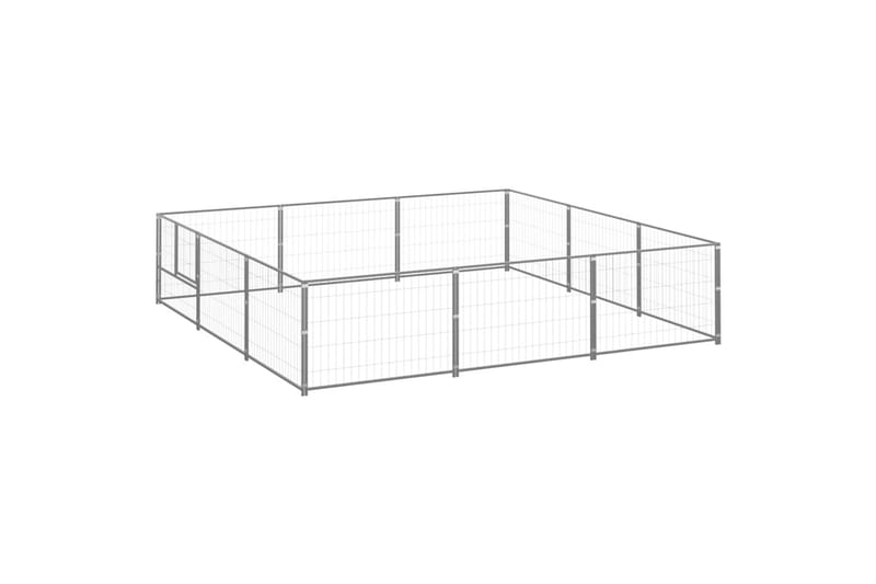 Hundegård sølv 9 m² stål - Silver - Sport & fritid - Til dyrene - For hund - Hundemøbler