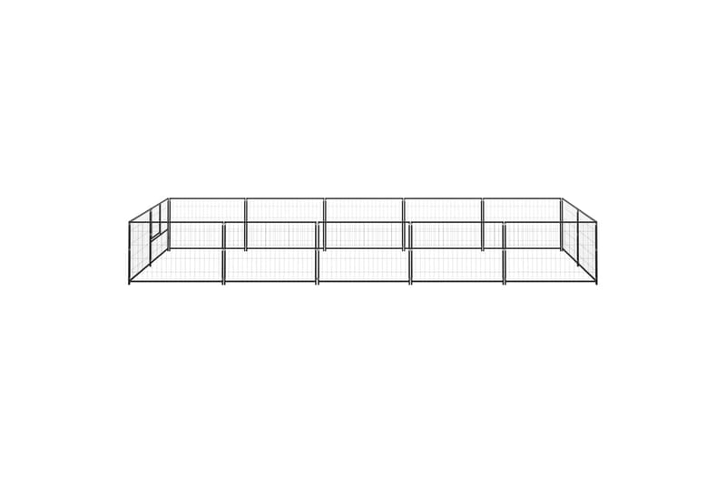 Hundegård svart 10 m² stål - Svart - Sport & fritid - Til dyrene - For hund - Hundemøbler