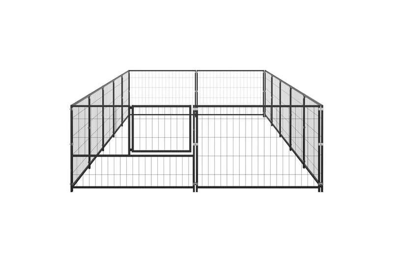 Hundegård svart 10 m² stål - Svart - Sport & fritid - Til dyrene - For hund - Hundemøbler