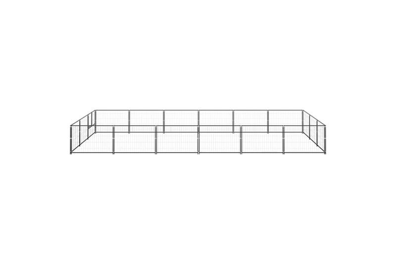 Hundegård svart 18 m² stål - Svart - Sport & fritid - Til dyrene - For hund - Hundemøbler