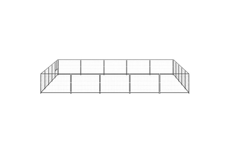 Hundegård svart 25 m² stål - Svart - Sport & fritid - Til dyrene - For hund - Hundemøbler