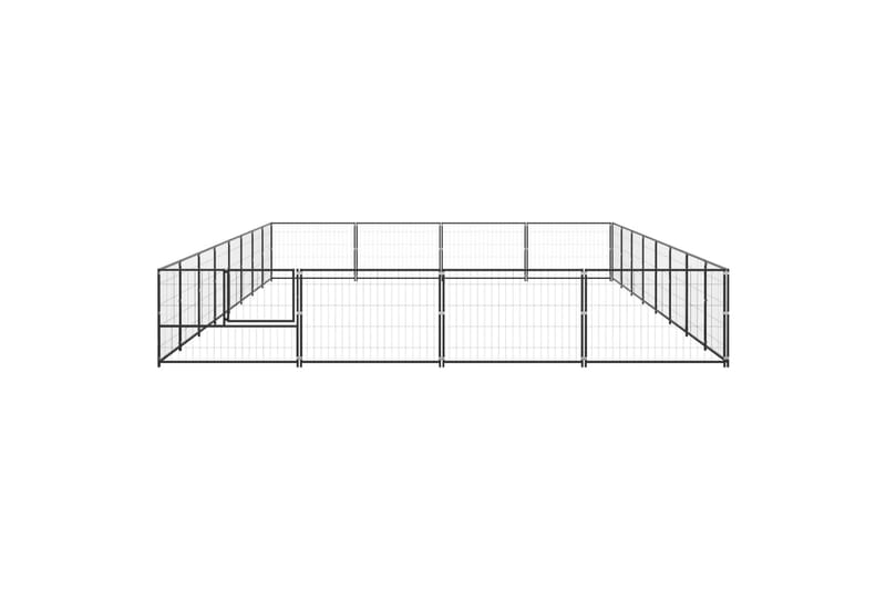 Hundegård svart 32 m² stål - Svart - Sport & fritid - Til dyrene - For hund - Hundemøbler