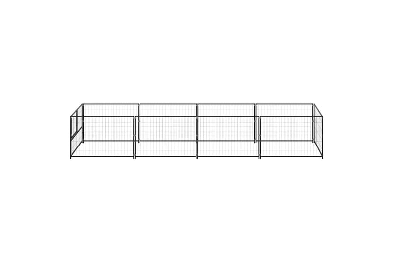 Hundegård svart 4 m² stål - Svart - Sport & fritid - Til dyrene - For hund - Hundemøbler