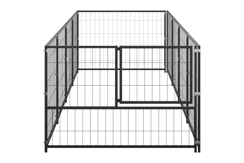 Hundegård svart 4 m² stål - Svart - Sport & fritid - Til dyrene - For hund - Hundemøbler