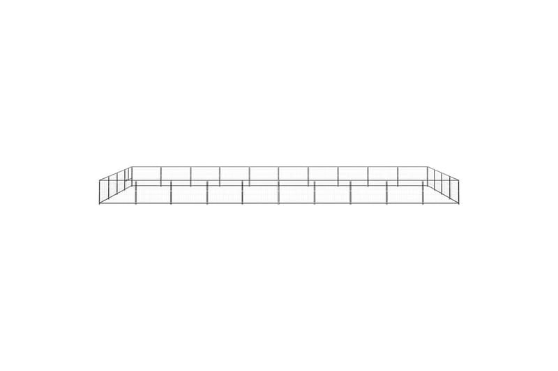 Hundegård svart 40 m² stål - Svart - Sport & fritid - Til dyrene - For hund - Hundemøbler