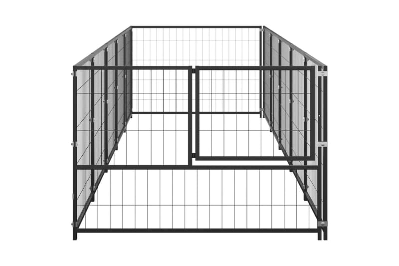 Hundegård svart 5 m² stål - Svart - Sport & fritid - Til dyrene - For hund - Hundemøbler