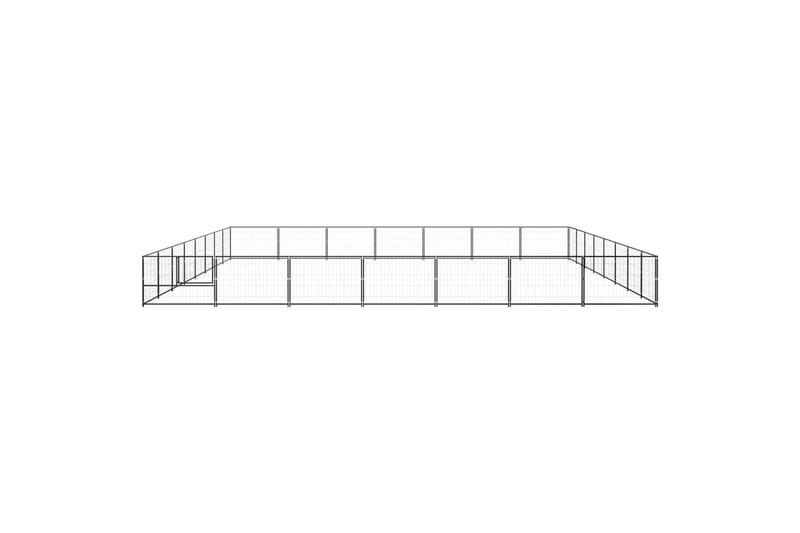 Hundegård svart 56 m² stål - Svart - Sport & fritid - Til dyrene - For hund - Hundemøbler