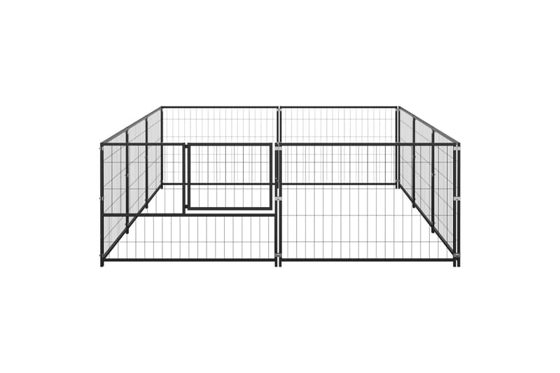Hundegård svart 6 m² stål - Svart - Sport & fritid - Til dyrene - For hund - Hundemøbler